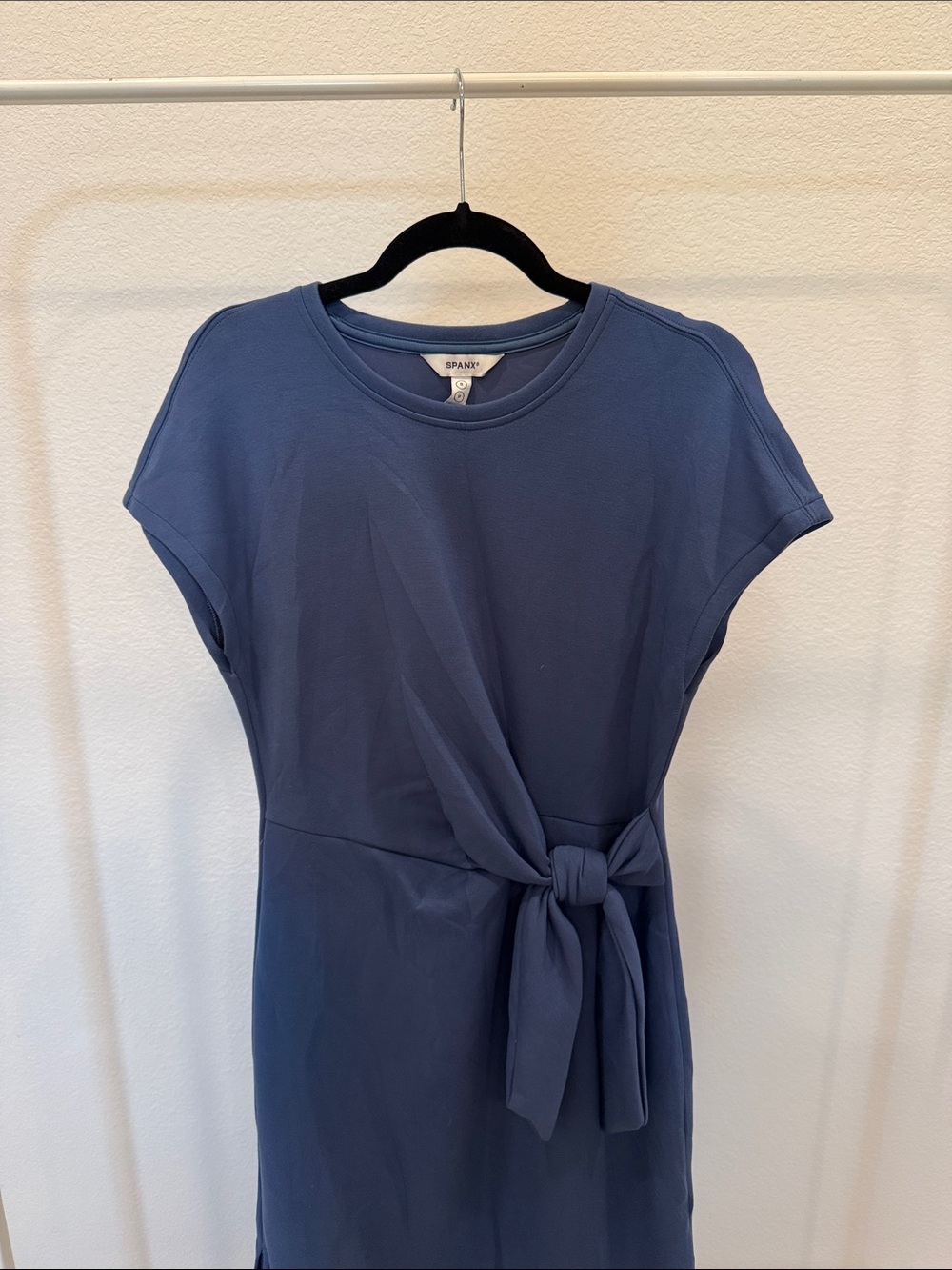 SPANX Slate Blue Tie-Waist Midi Dress